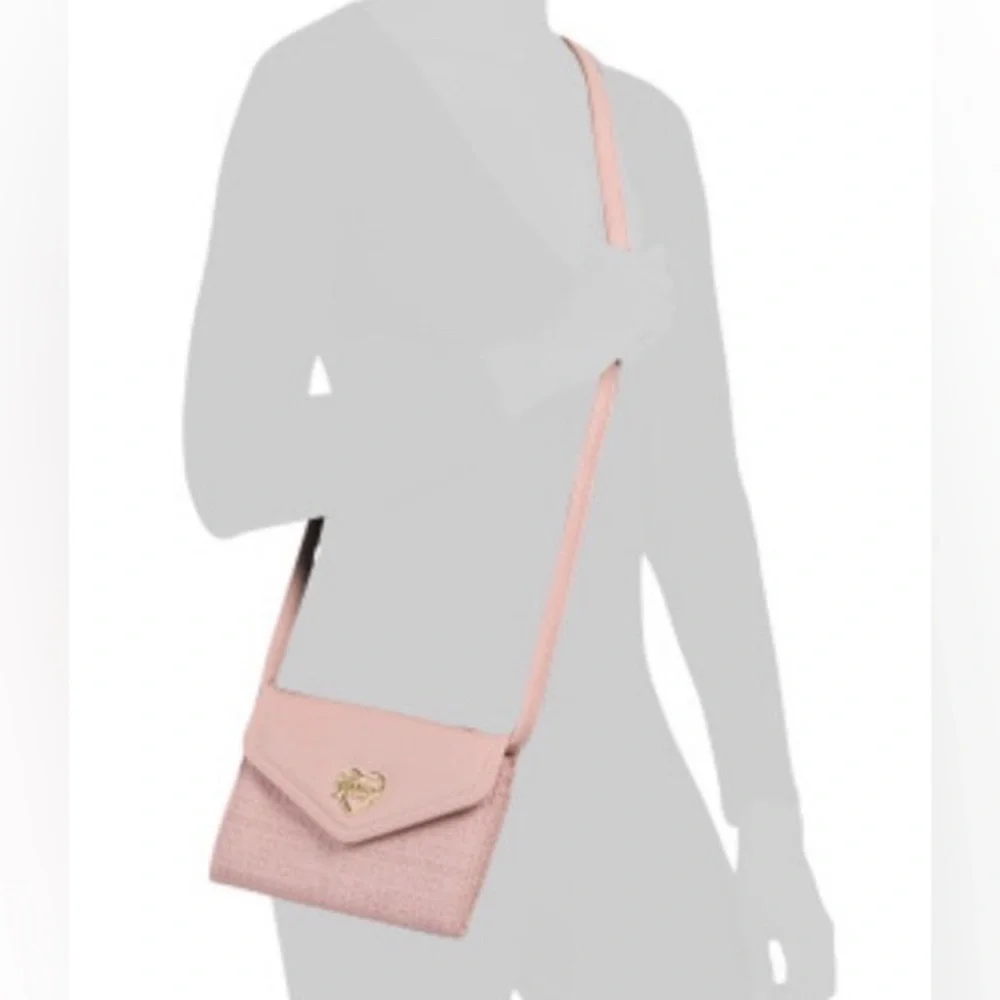 NWT Juicy Couture Taffy Pink Crossbody & Card Case Set Heart Logo Gift Box
